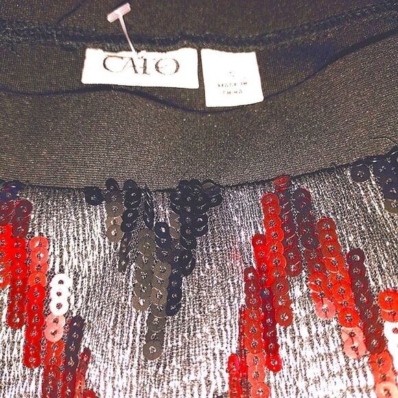 ๐ Cato Sequins Chevron Print Skirt - Picture 3 of 9